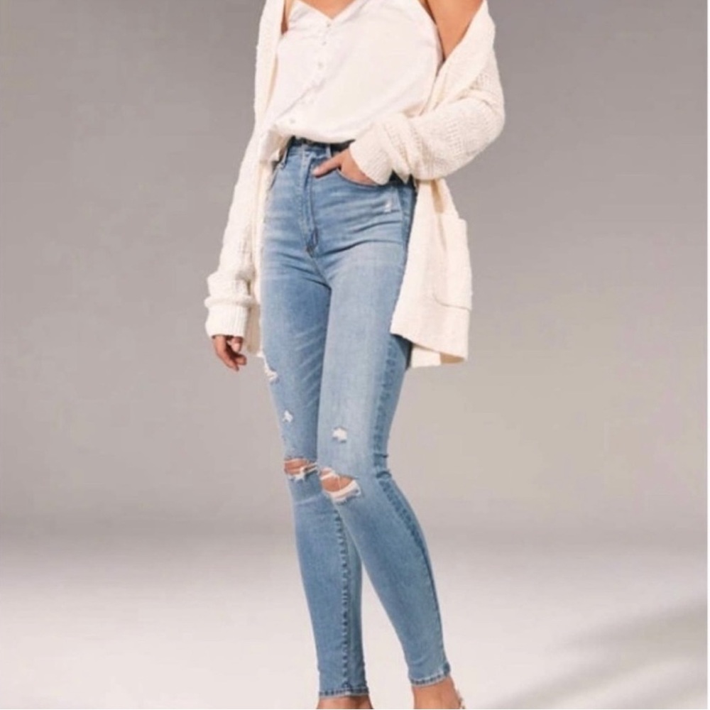 Abercrombie High Rise Super Skinny Ankle Curve Love Jeans